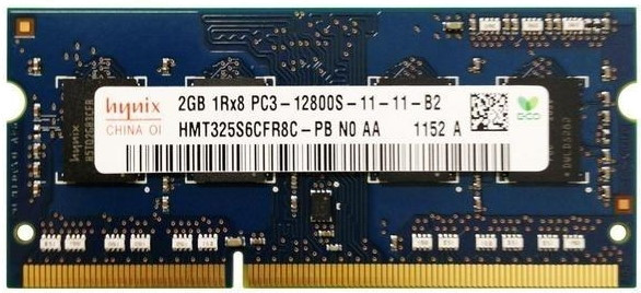 Оперативна память Hynix HMT SO-DIMM DDR3 1x2Gb HMT325S6CFR8C-PB
