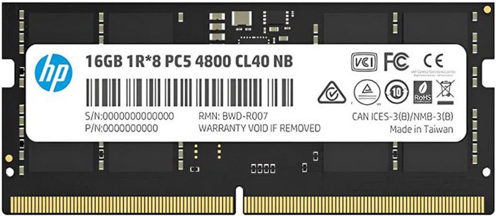 Оперативна память HP X1 DDR5 SO-DIMM 1x16Gb 6H310AA