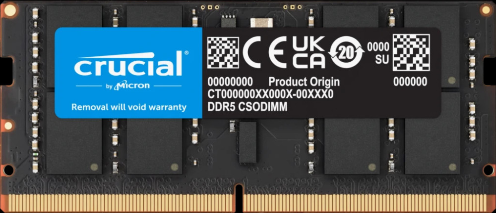 Оперативна память Crucial DDR5 CSODIMM 1x32Gb CT32G64C52CS5