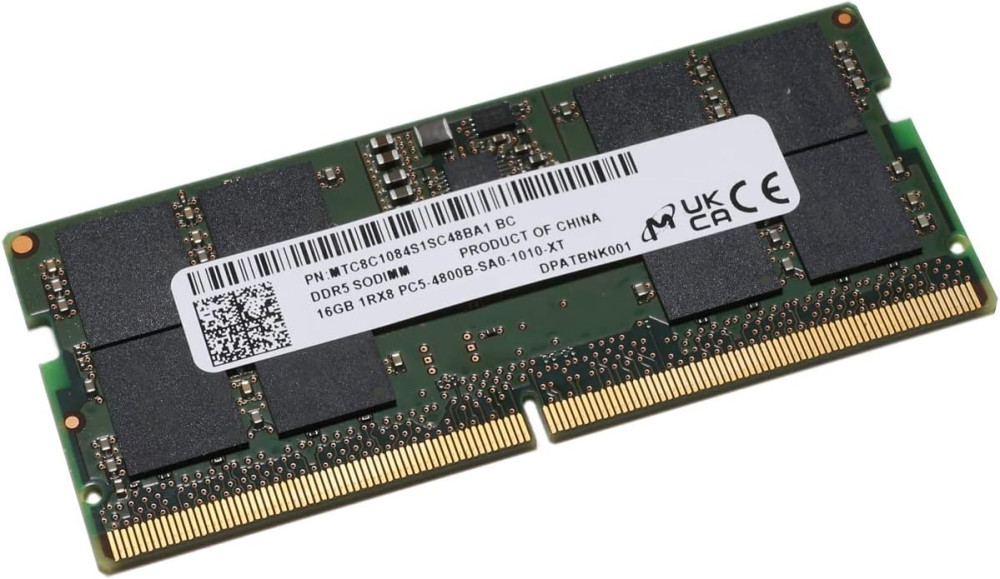 Оперативная память Micron MTC DDR5 SO-DIMM 1x16Gb MTC8C1084S1SC48BA1
