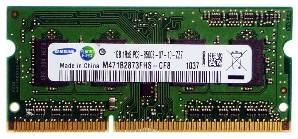 Оперативная память Samsung DDR3 SO-DIMM 1x1Gb M471B2873FHS-CF8