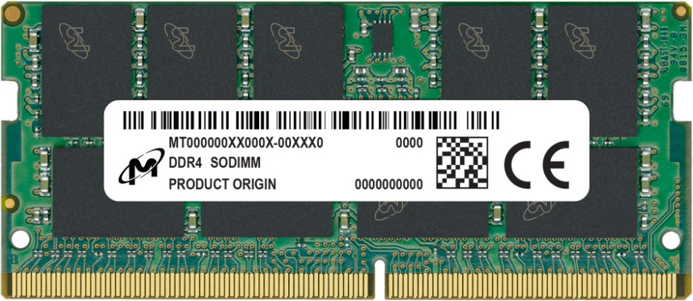 Оперативна память Micron DDR4 SO-DIMM 1x16Gb (E1) MTA16ATF2G64HZ-2G6 (MTA16ATF2G64HZ-2G6E1)