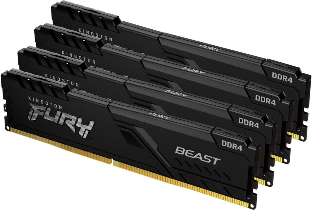 Оперативна память Kingston Fury Beast DDR4 4x16Gb KF432C16BB1K4/64