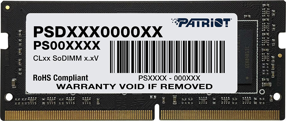Оперативна память Patriot Memory Signature SO-DIMM DDR4 1x8Gb PSD48G240081S