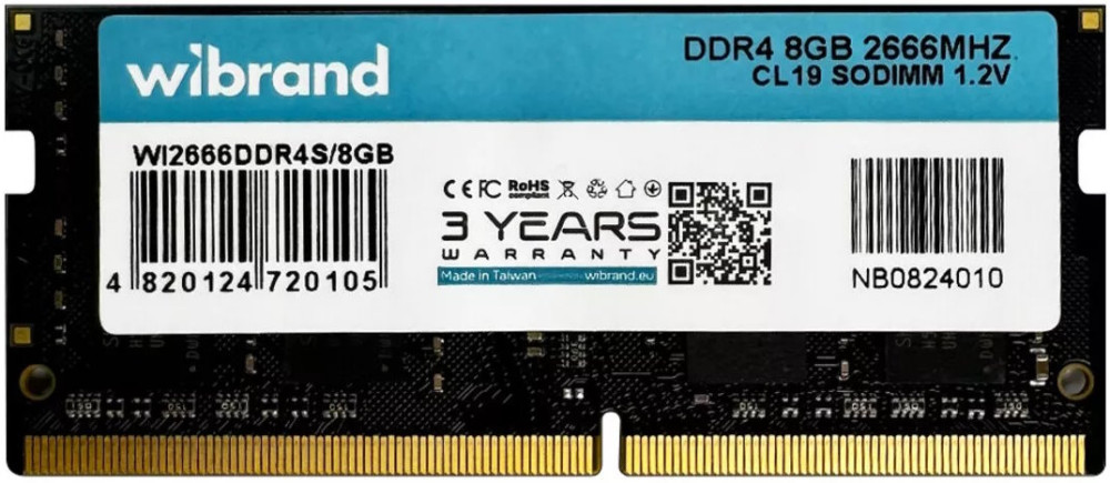 Оперативна память Wibrand SO-DIMM DDR4 1x8Gb WI2666DDR4S/8GB