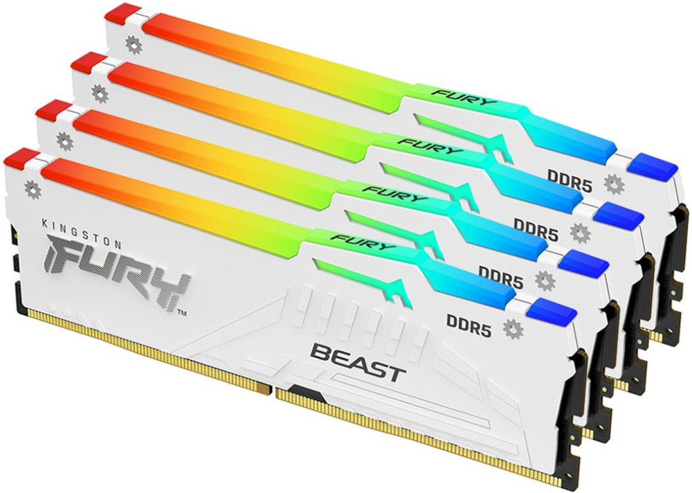 Оперативная память Kingston Fury Beast DDR5 RGB 4x16Gb KF556C40BWAK4-64