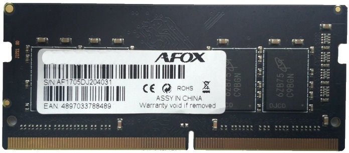 Оперативна память AFOX DDR4 SO-DIMM 1x8Gb AFSD48PH1P
