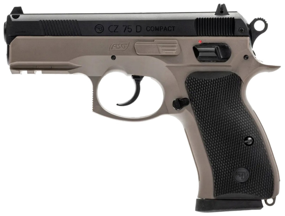 Пневматический пистолет ASG CZ 75D Compact Spring 6mm FDE