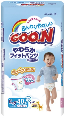 Подгузники-трусики Goo.N Pants Boy XL / 40 pcs
