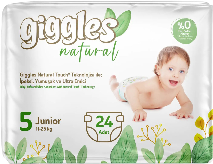 Підгузки Giggles Natural 5 / 24 pcs