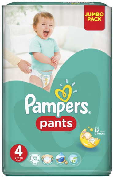 Подгузники-трусики Pampers Pants 4 / 52 pcs