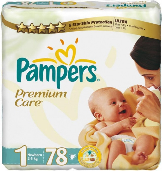 Подгузники Pampers Premium Care 1 / 78 pcs