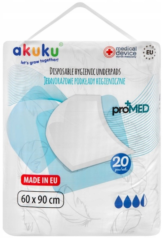 Пелюшки Akuku Underpads ProMed 90x60 / 20 pcs