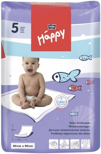 Пелюшки Bella Baby Happy Underpads 90x60 / 5 pcs