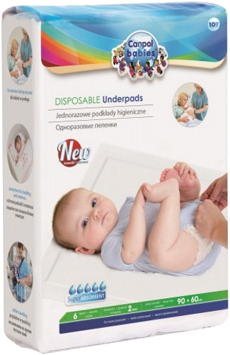 Пелюшки Canpol Babies Underpads 90x60 / 10 pcs