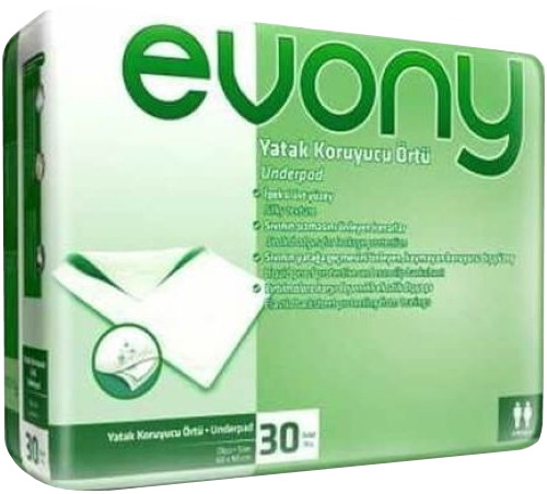 Пелюшки EVONY Underpads 60x90 / 30 pcs