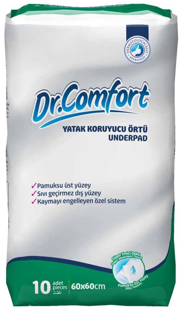 Пелюшки Dr Comfort Underpads 60x60 / 10 pcs