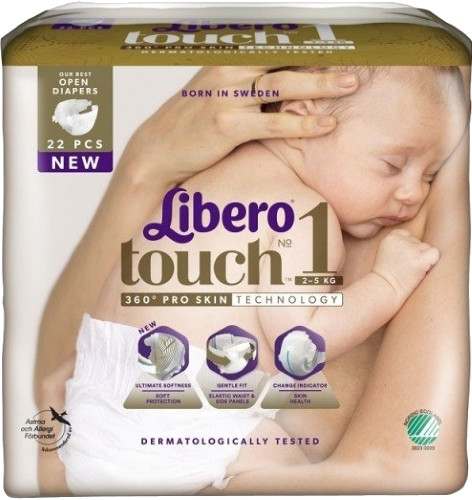 Подгузники Libero Touch Open 1 / 22 pcs