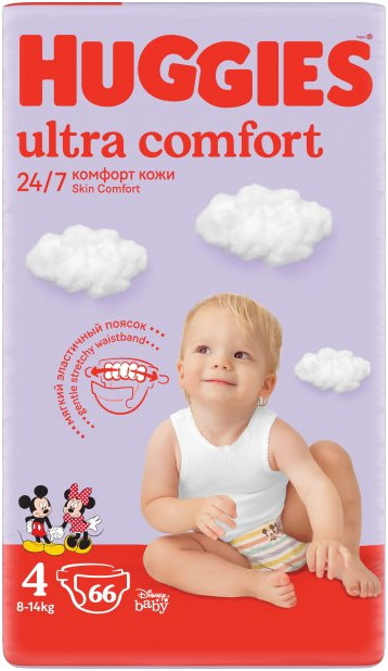 Підгузки Huggies Ultra Comfort 4 / 66 pcs