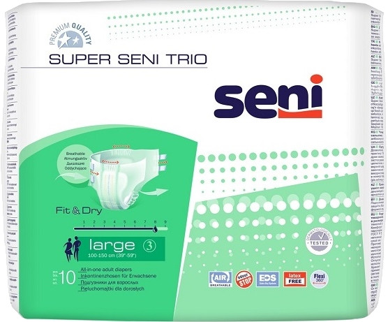 Підгузки Seni Super Trio L / 10 pcs