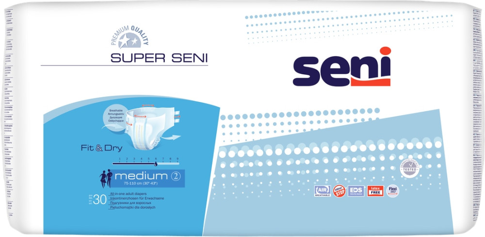 Підгузки Seni Super Fit and Dry M / 30 pcs