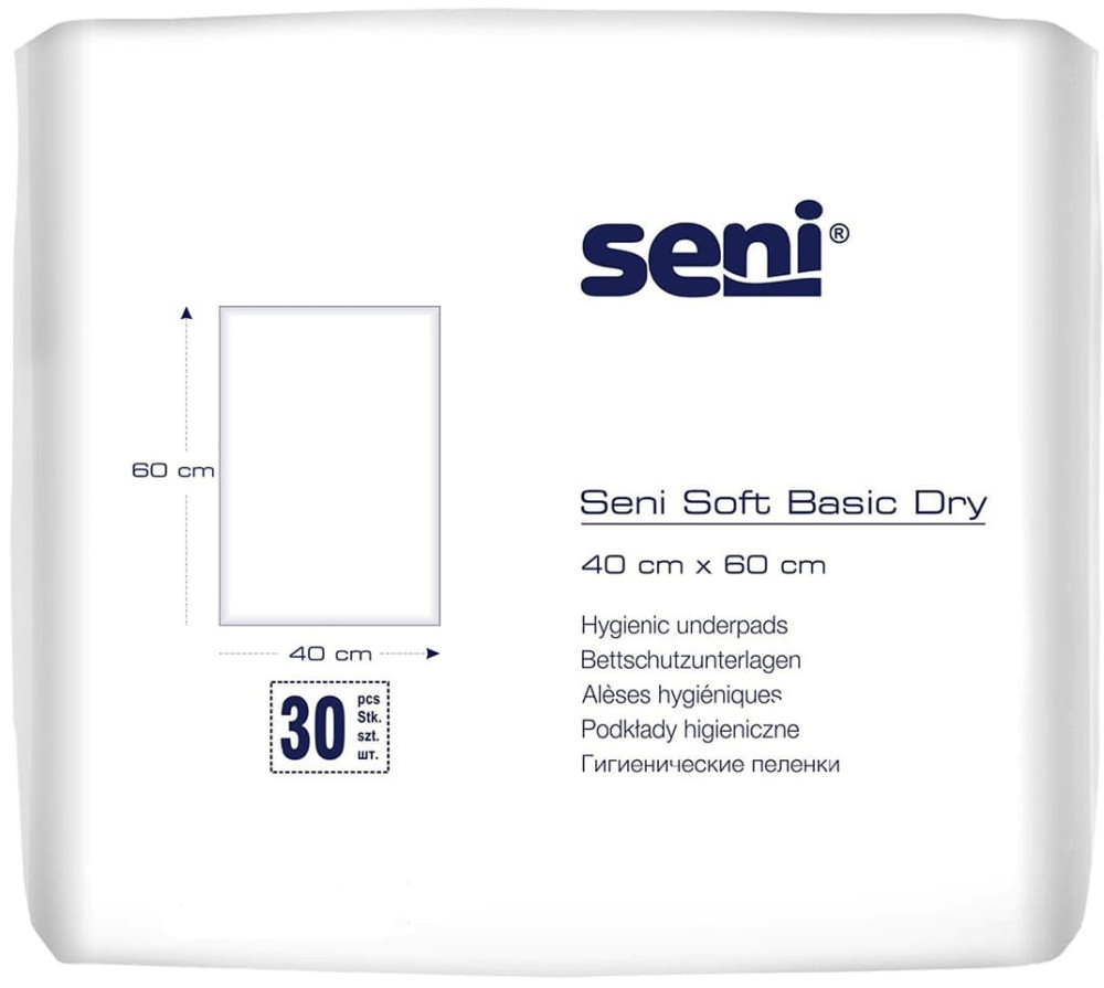 Пелюшки Seni Soft Basic Dry 40x60 / 30 pcs