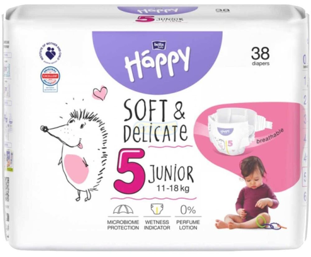 Підгузки Bella Baby Happy Soft & Delicate Junior 5 / 38 pcs