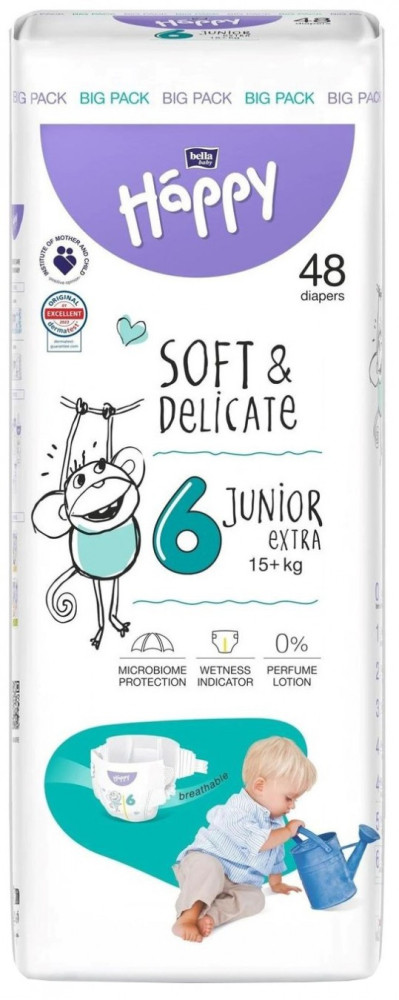 Підгузки Bella Baby Happy Soft & Delicate Junior Extra 6 / 48 pcs