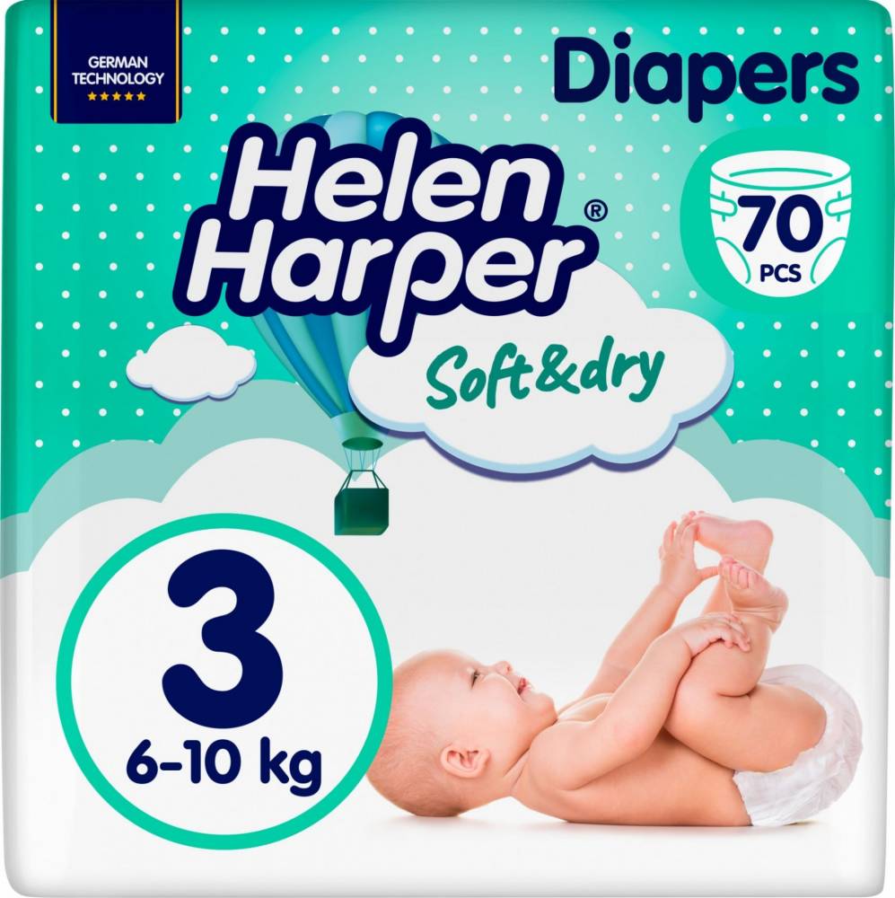 Підгузки Helen Harper Soft and Dry New 3 / 70 pcs