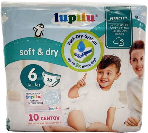 Підгузки Lupilu Soft and Dry 6 / 30 pcs