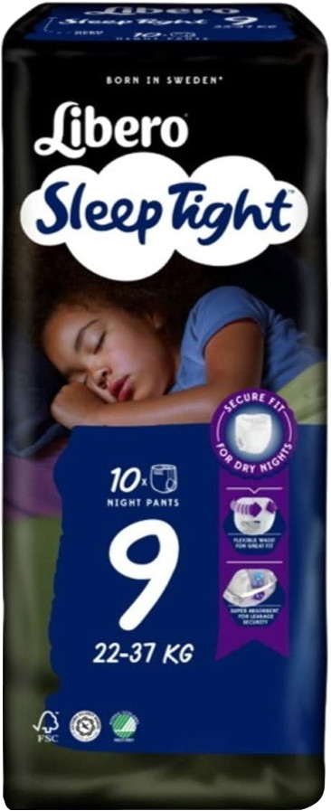Подгузники-трусики Libero Sleep Tight 9 / 10 pcs