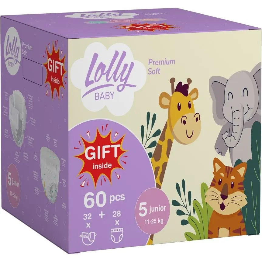 Підгузки Lolly Premium Soft Set 5 / 60 pcs
