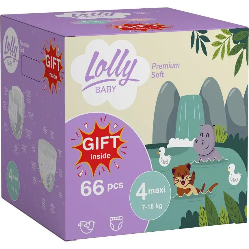 Підгузки Lolly Premium Soft Set 4 / 66 pcs