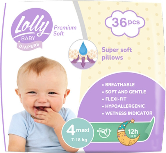 Подгузники-трусики Lolly Premium Soft Pants 4 / 30 pcs