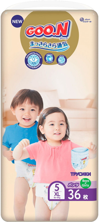 Подгузники-трусики Goo.N Premium Soft Pants XL / 36 pcs