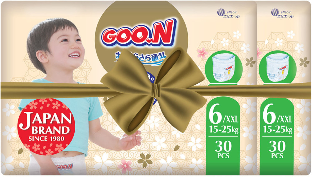 Подгузники-трусики Goo.N Premium Soft Pants XXL / 60 pcs