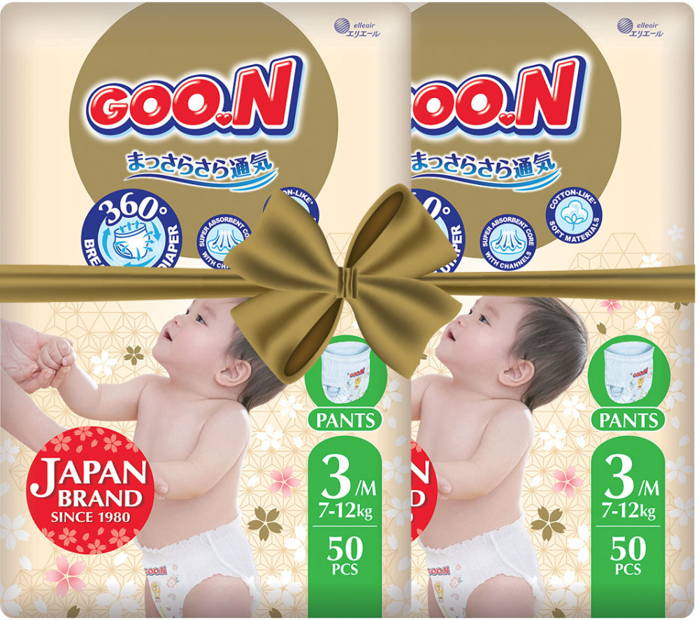 Подгузники-трусики Goo.N Premium Soft Pants M / 100 pcs