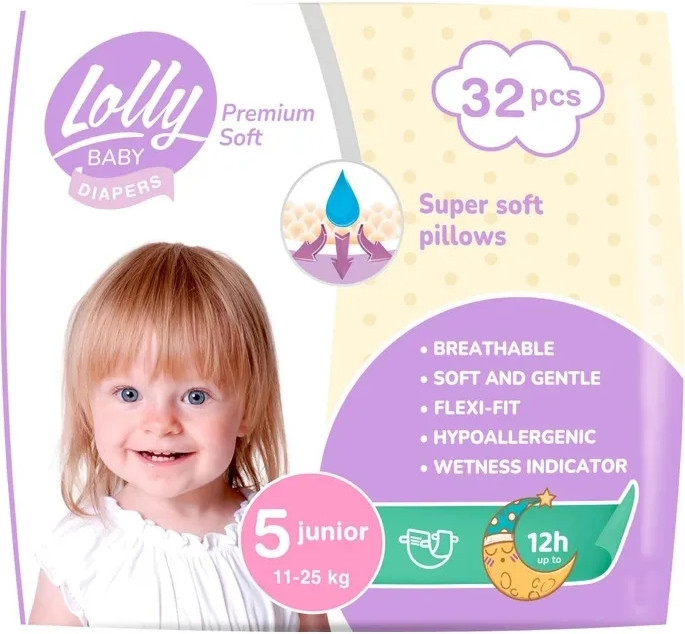 Підгузки Lolly Premium Soft Diapers 5 / 32 pcs