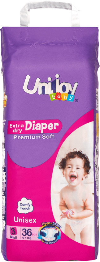 Підгузки Unijoy Premium Soft 3 / 36 pcs