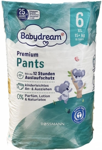 Подгузники-трусики Babydream Premium Pants 6 / 18 pcs