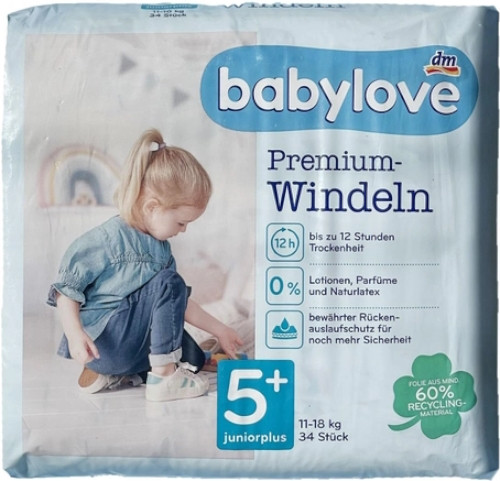 Підгузки Babylove Premium 5 Plus / 34 pcs