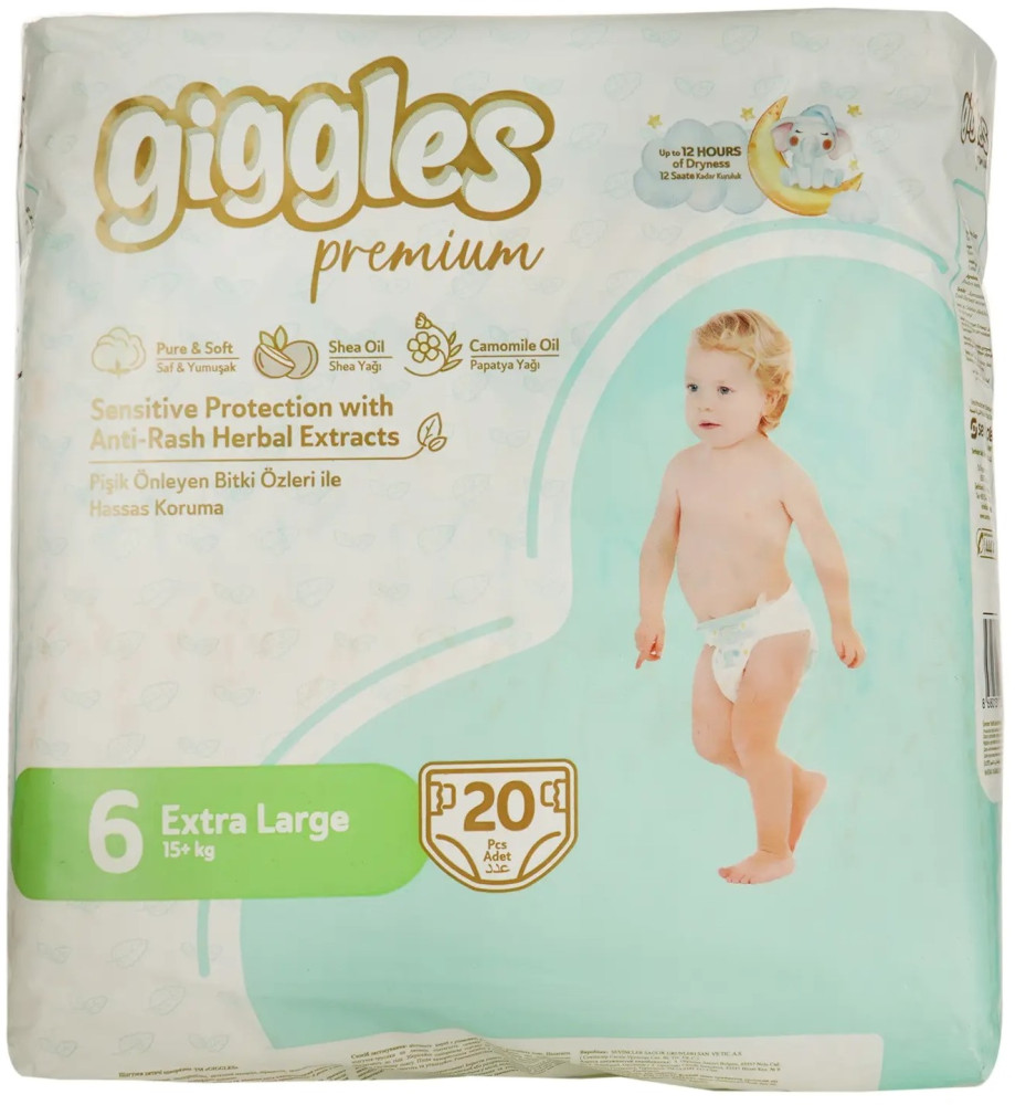 Підгузки Giggles Premium 6 / 20 pcs