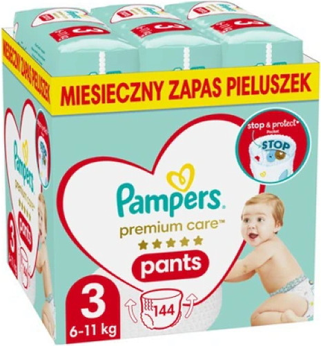 Подгузники-трусики Pampers Premium Care Pants 3 / 144 pcs