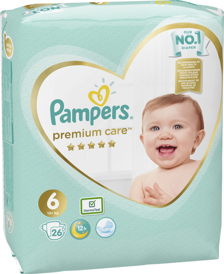 Подгузники Pampers Premium Care 6 / 26 pcs