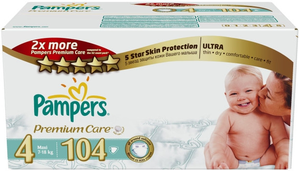 Підгузки Pampers Premium Care 4 / 104 pcs