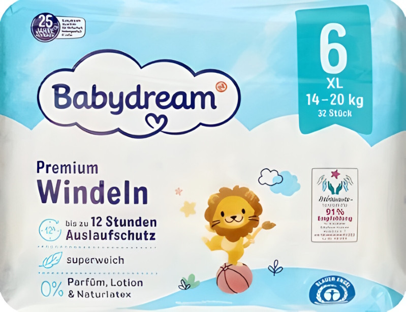 Підгузки Babydream Premium 6 / 32 pcs
