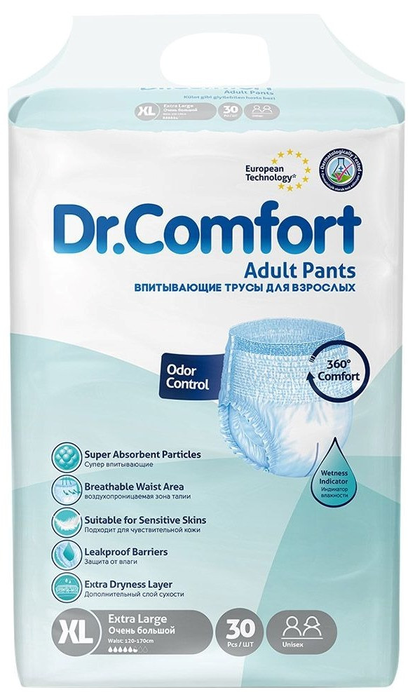 Подгузники-трусики Dr Comfort Pants XL / 30 pcs