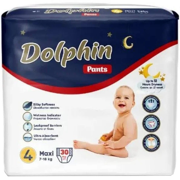 Подгузники-трусики Dolphin Pants Maxi 4 / 30 pcs