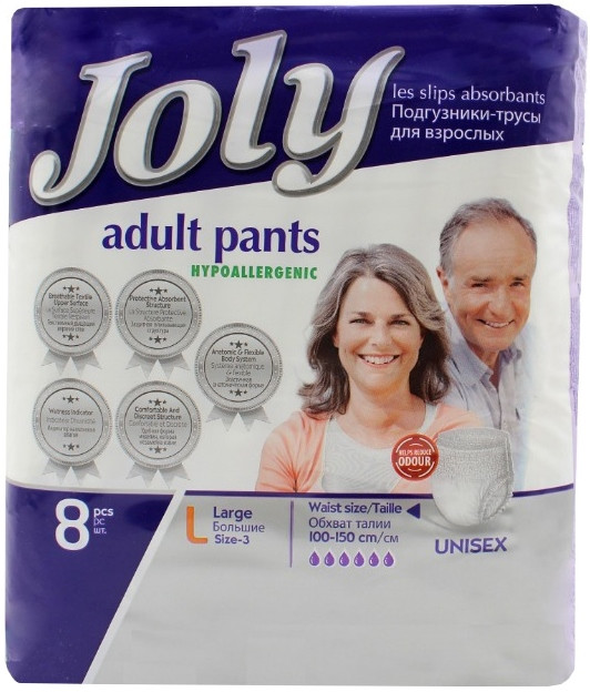 Подгузники-трусики Joly Pants L / 8 pcs