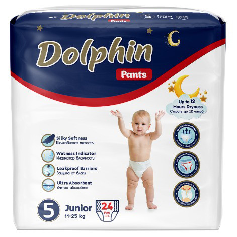 Подгузники-трусики Dolphin Pants Junior 5 / 24 pcs